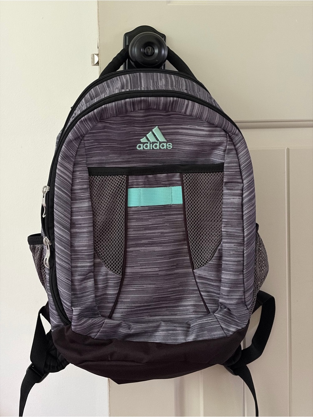adidas Striker II Backpack - Gray Space Dye & Mint Green Accent